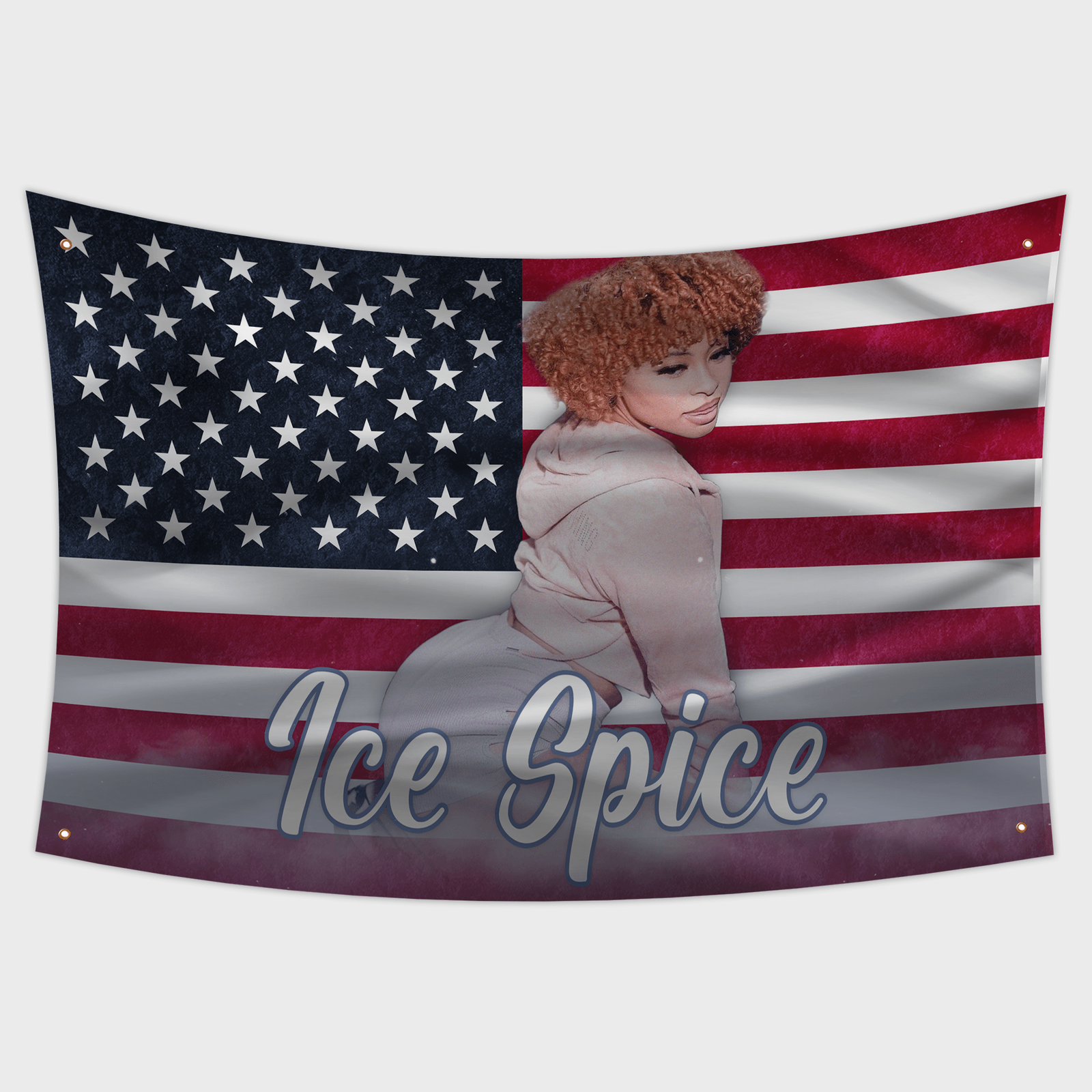 Ice Spice Twerking Flag  Hot Sexy Tapestry 3x5ft For Dorm Rooms