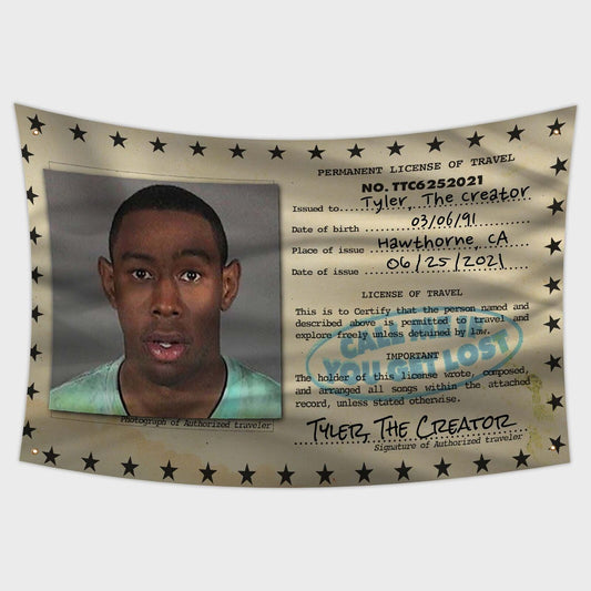 Tyler The Creator ID Flag yler 3x5ft College Dorm Room Tapestry