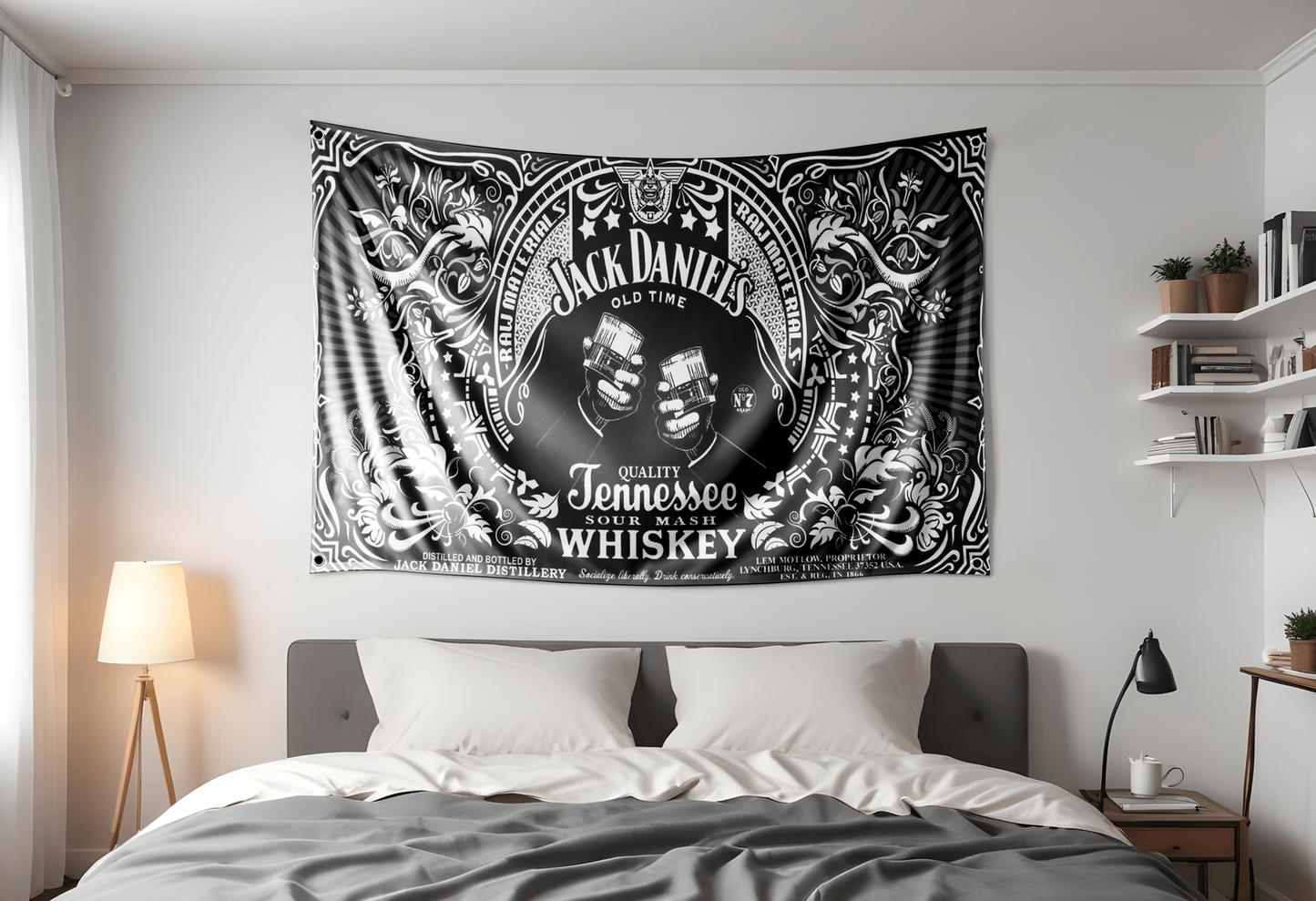 Whiskey Drinking Flag | Custom 3x5 Feet Dorm Room Tapestry Design
