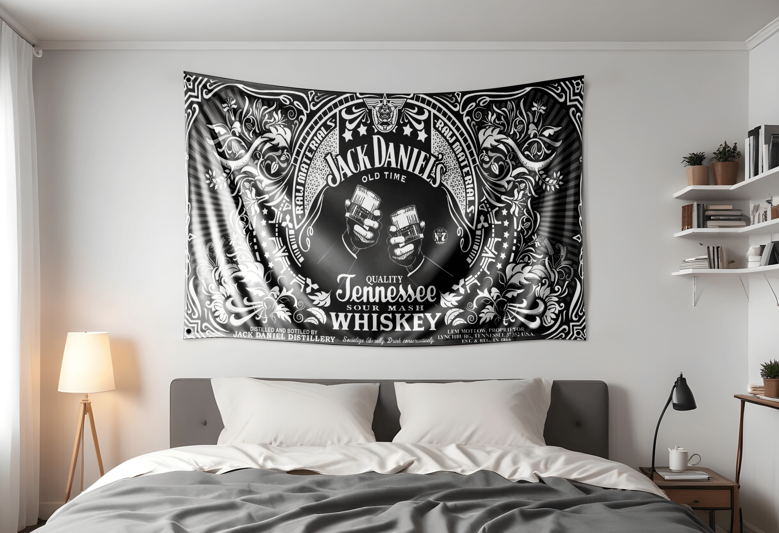 Whiskey Drinking Flag | Custom 3x5 Feet Dorm Room Tapestry Design