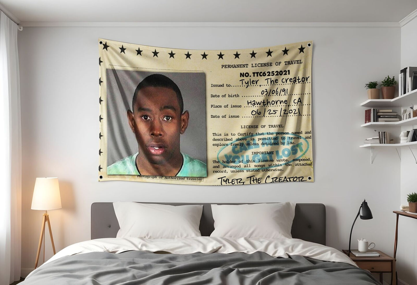 Tyler The Creator ID Flag yler 3x5ft College Dorm Room Tapestry