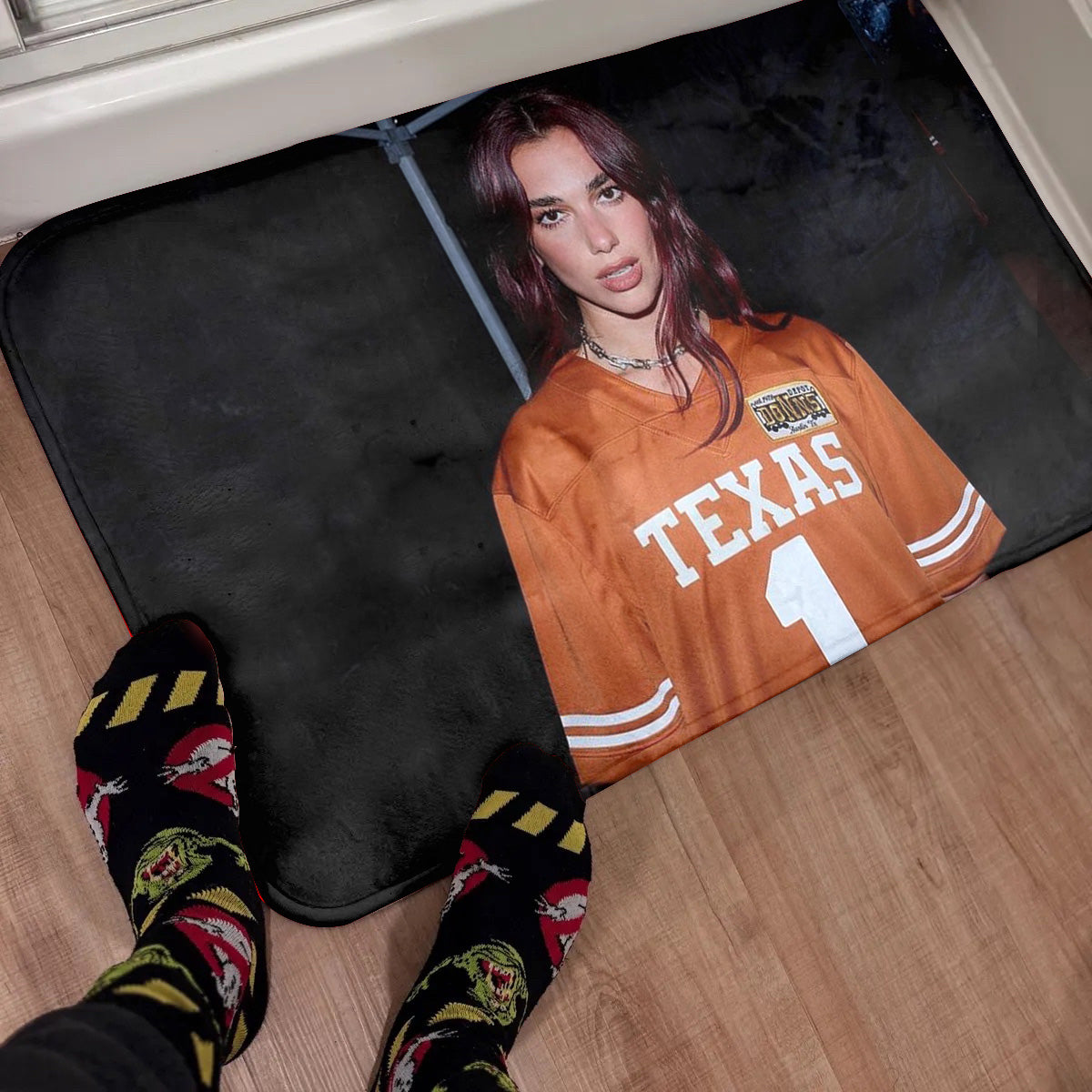 Dua Lipa  Texas Longhorns Rug
