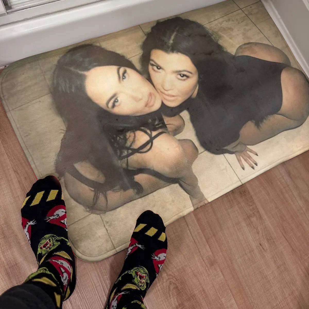 Kourtney Kardashian and Megan Fox Rug