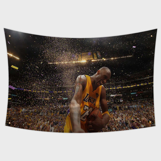 Kobe Bryant Game 7 Confetti Flag | Custom 3x5 Feet NBA Tapestry Design