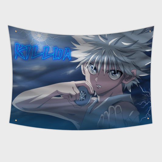 Killua HunterXHunter Flag 3x5ft Anime Flag Tapestry