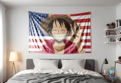 Monkey D Luffy Flag 3x5ft Anime Flag Tapestry