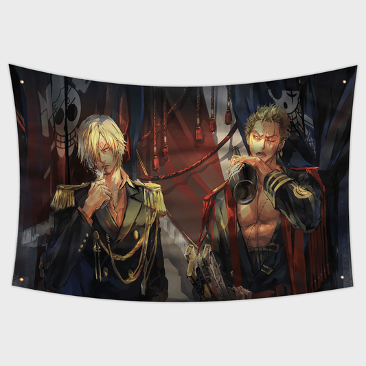 Zoro n Sanji Flag | Once Piece Anime Flag 3x5ft Anime Flag Tapestry