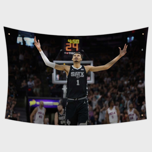 Victor Wembanyama NBA Flag | Custom 3x5 Feet Sports Tapestry Design