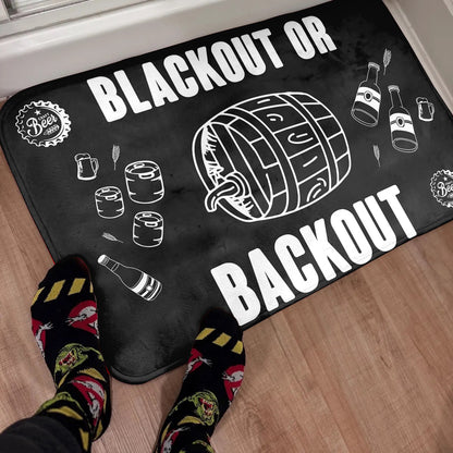 Blackout or Backout" Party Rug – The Ultimate Bathmat Floor Mat