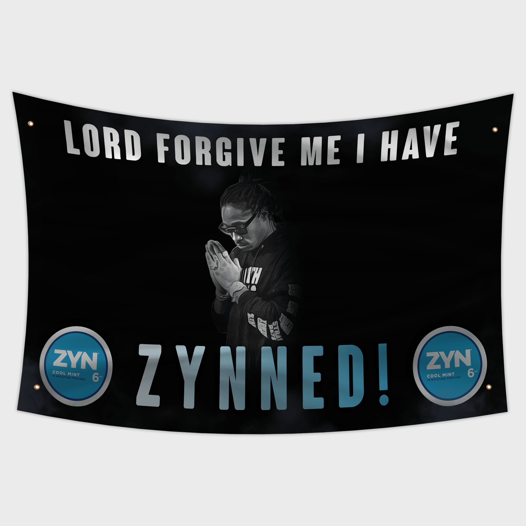 3x5ft Zyn Flag Decor Lord Forgive Me For I Have Zynned Dorm Dolphin