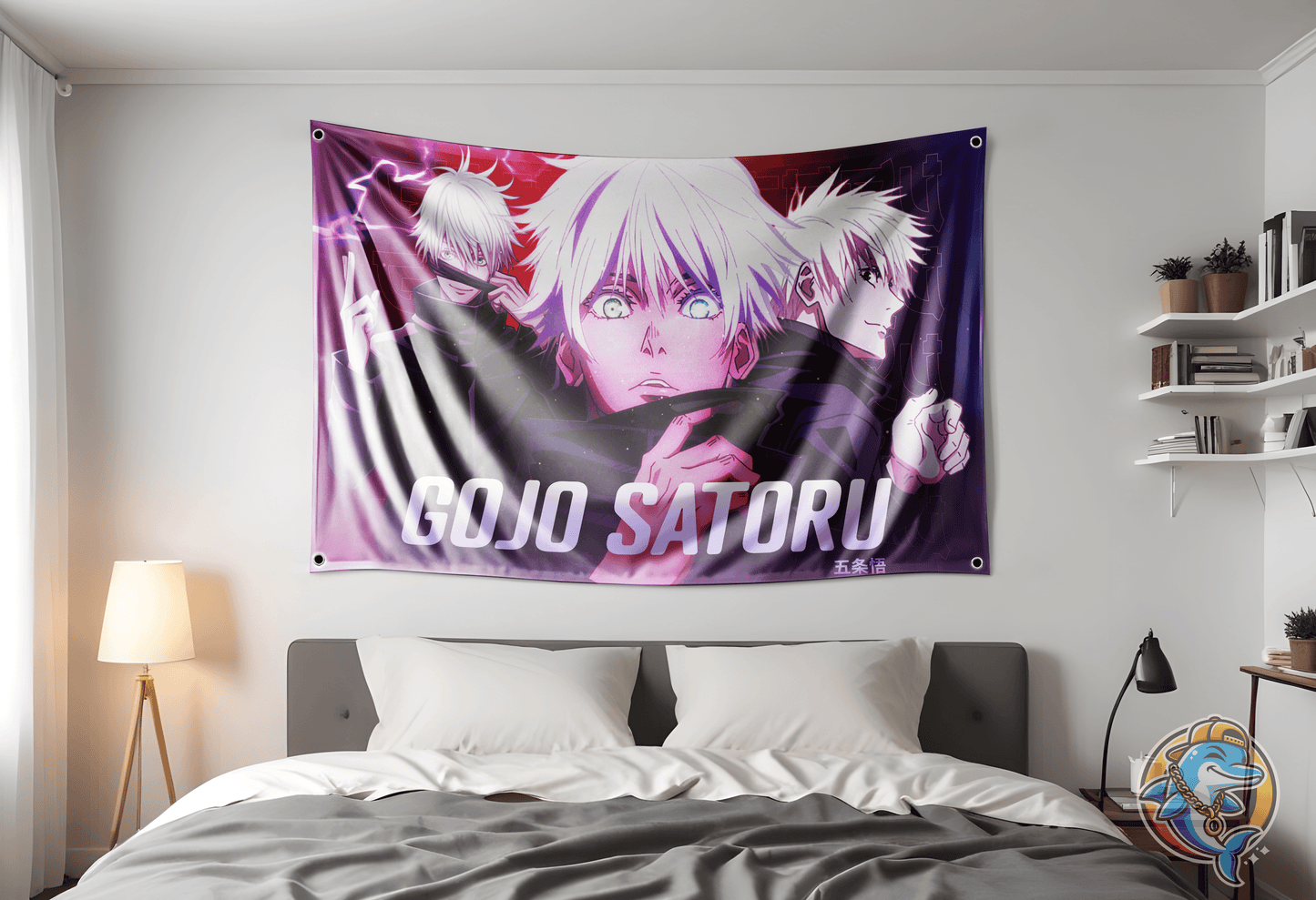 Satoru Gojo Jujutsu Kaisen Flag Hung Up