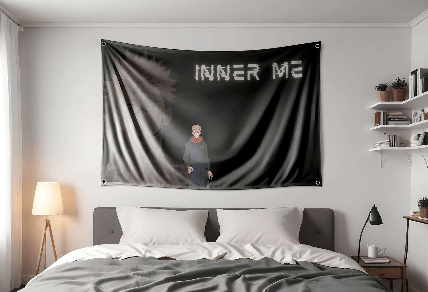 itadori and sukuna flag in room