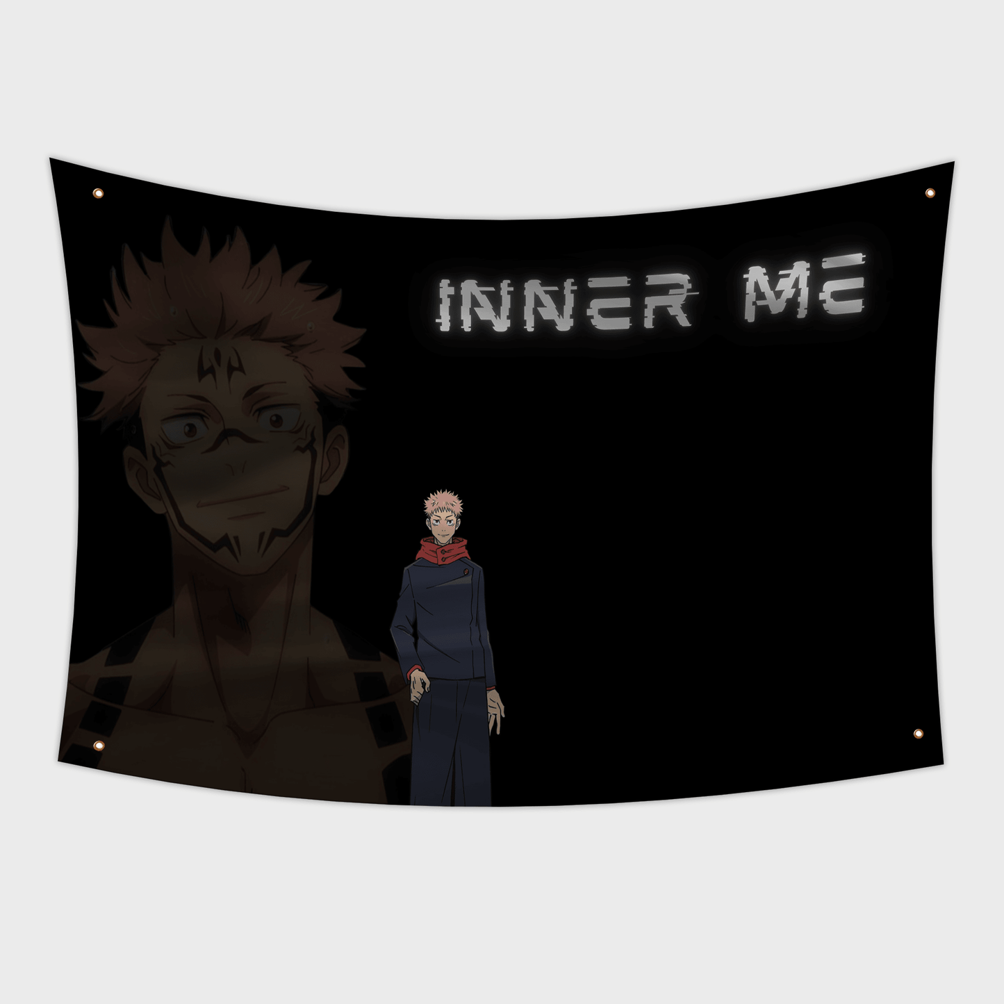 Jututsu Kaisen Sukuna and itadori flag