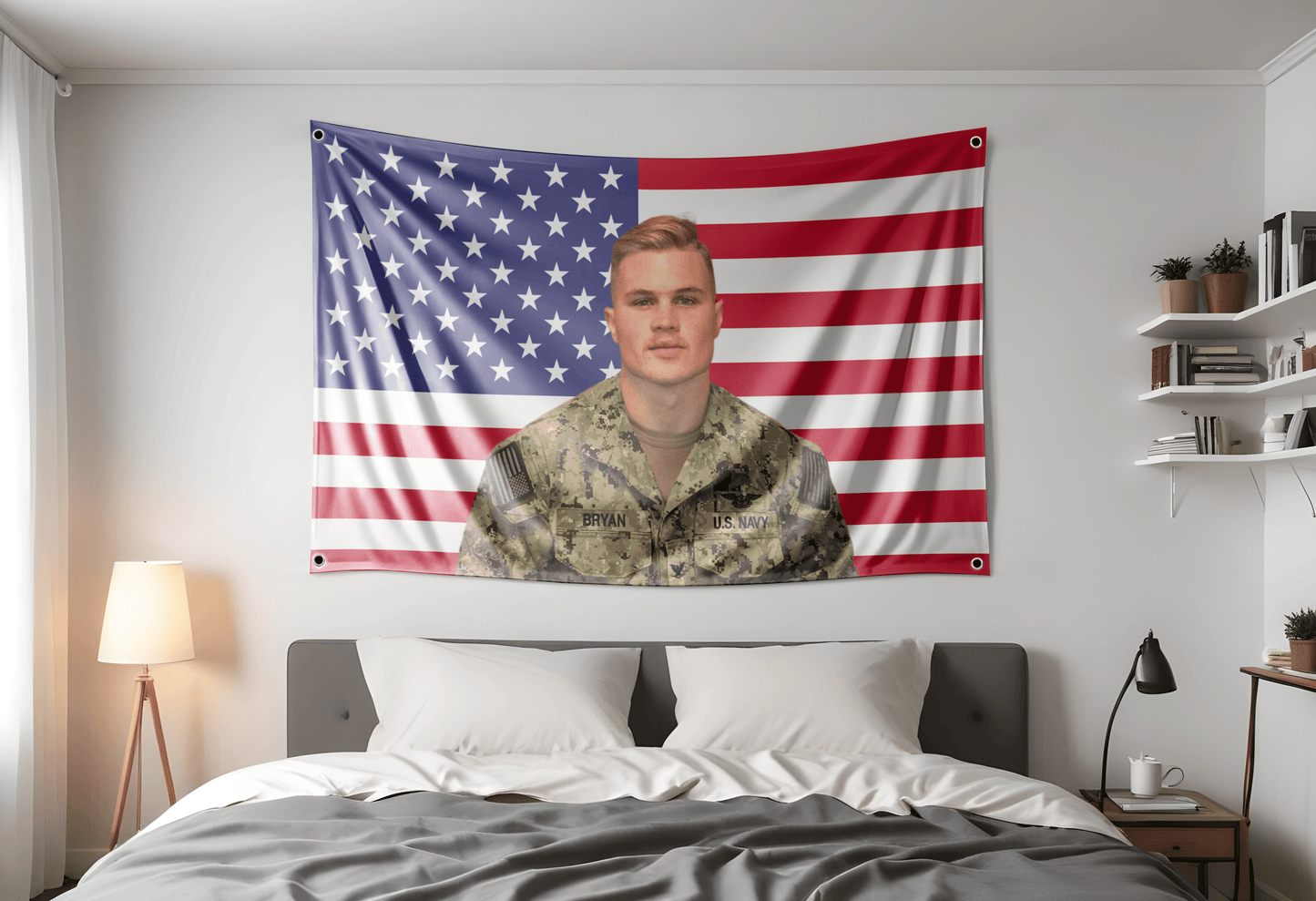 Zach Bryan Dorm Flag Hung Up