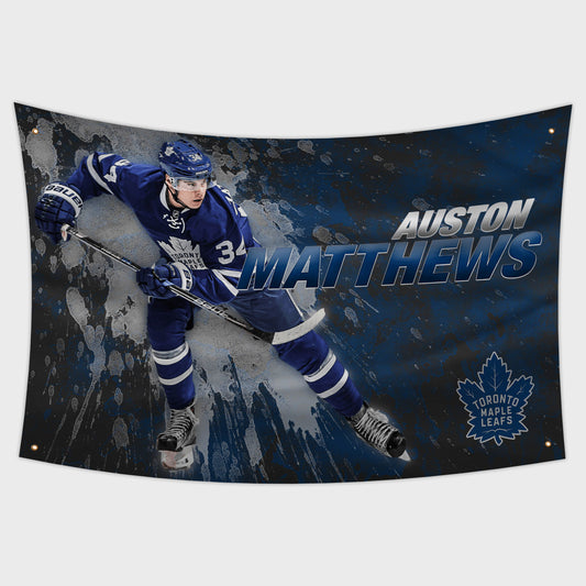 Toronto Maple Leafs Auston Matthews Flag #34