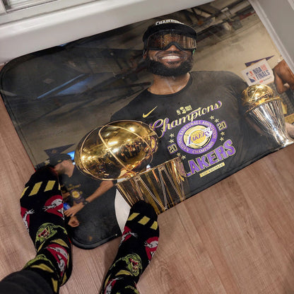 Lebron James Los Angeles Lakers 2020 Championship Rug