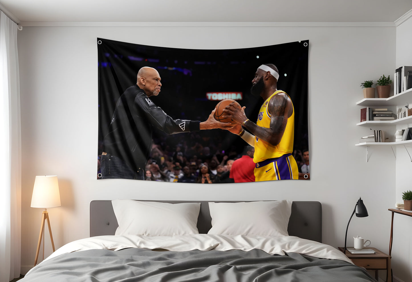 Scoring King: James passes Abdul-Jabbar for NBA points mark Hung up in a dorm room