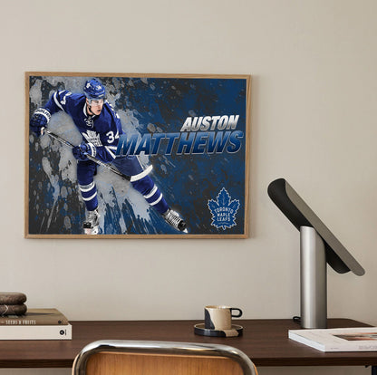 Toronto Maple Leafs Auston Matthews Poster | Hockey Fan Art
